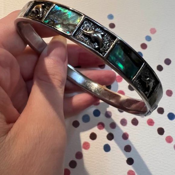 Dolphin Bracelet with Abalone and Mother-of-Pearl - Picture 3 of 7